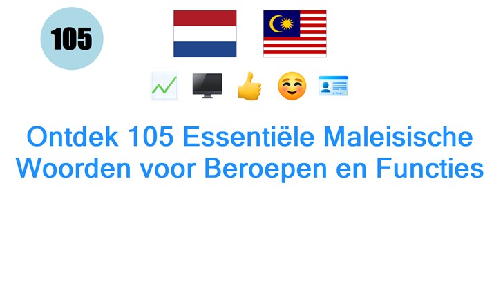 Ontdek 105 Essentiële Maleisische Woorden voor Beroepen en Functies